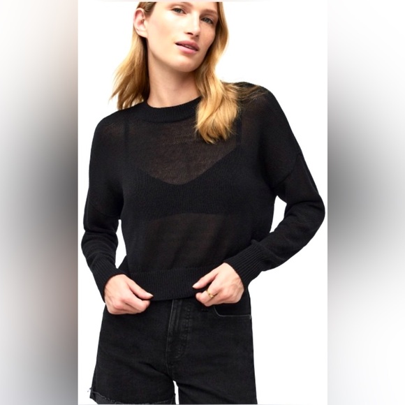 Madewell Loose-Knit Crewneck Sweater in black color Size XXL - Picture 1 of 12